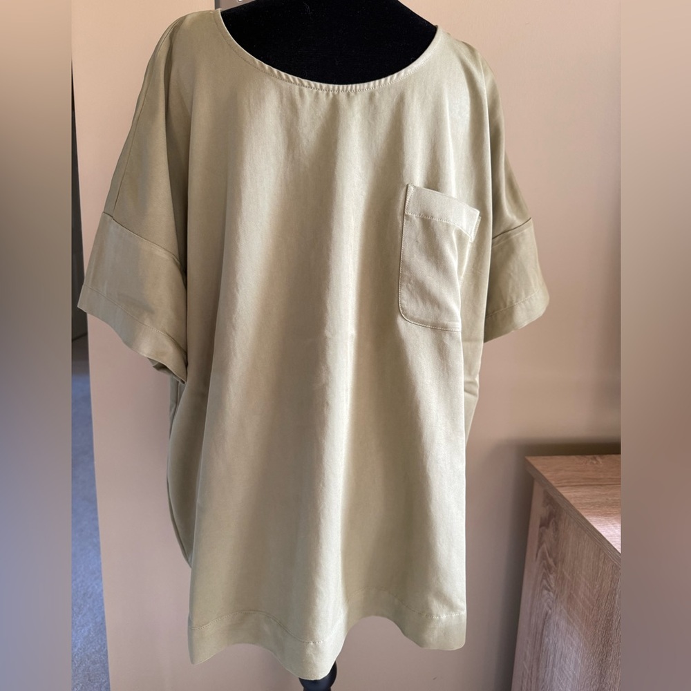 Lands' End Olive Green Blouse